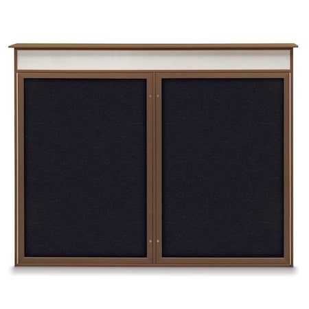 United Visual Products Single Door Enclosed Indoor Letterboard UV1125-SATIN-WHITE